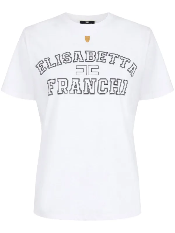 T shirt elisabetta franchi logo on sale