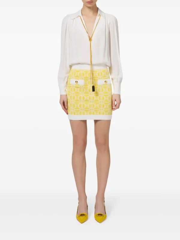 Elisabetta Franchi necklace-appliqué Georgette Blouse