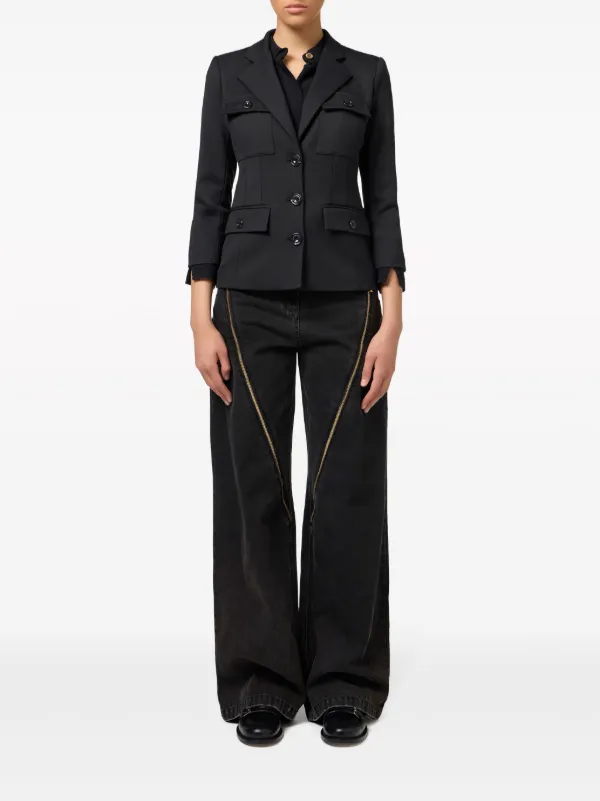 ジャケット・アウター ELISABETTA FRANCHI PI76D46E2 Elisabetta Franchi Short nylon down jacket with