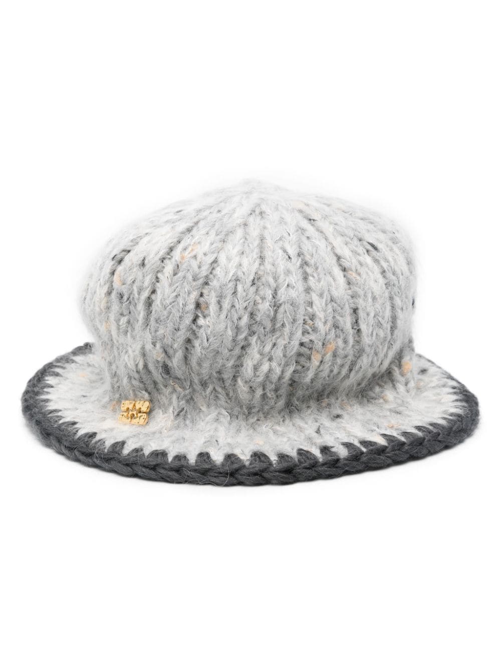 GANNI Cappello bucket a coste - Grigio