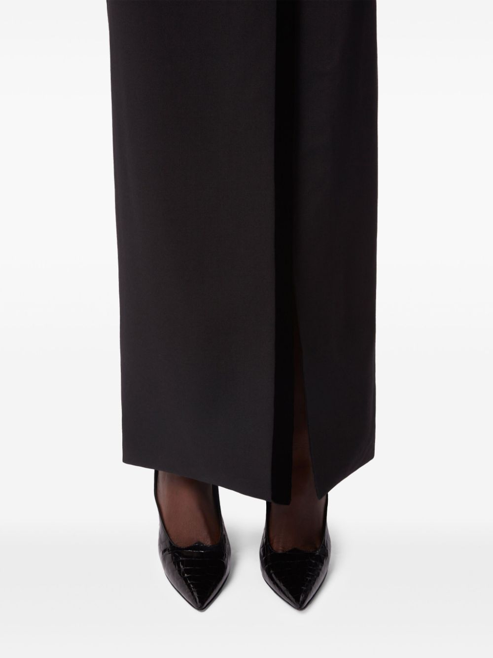 Nina Ricci Long Slit Wool Skirt Women