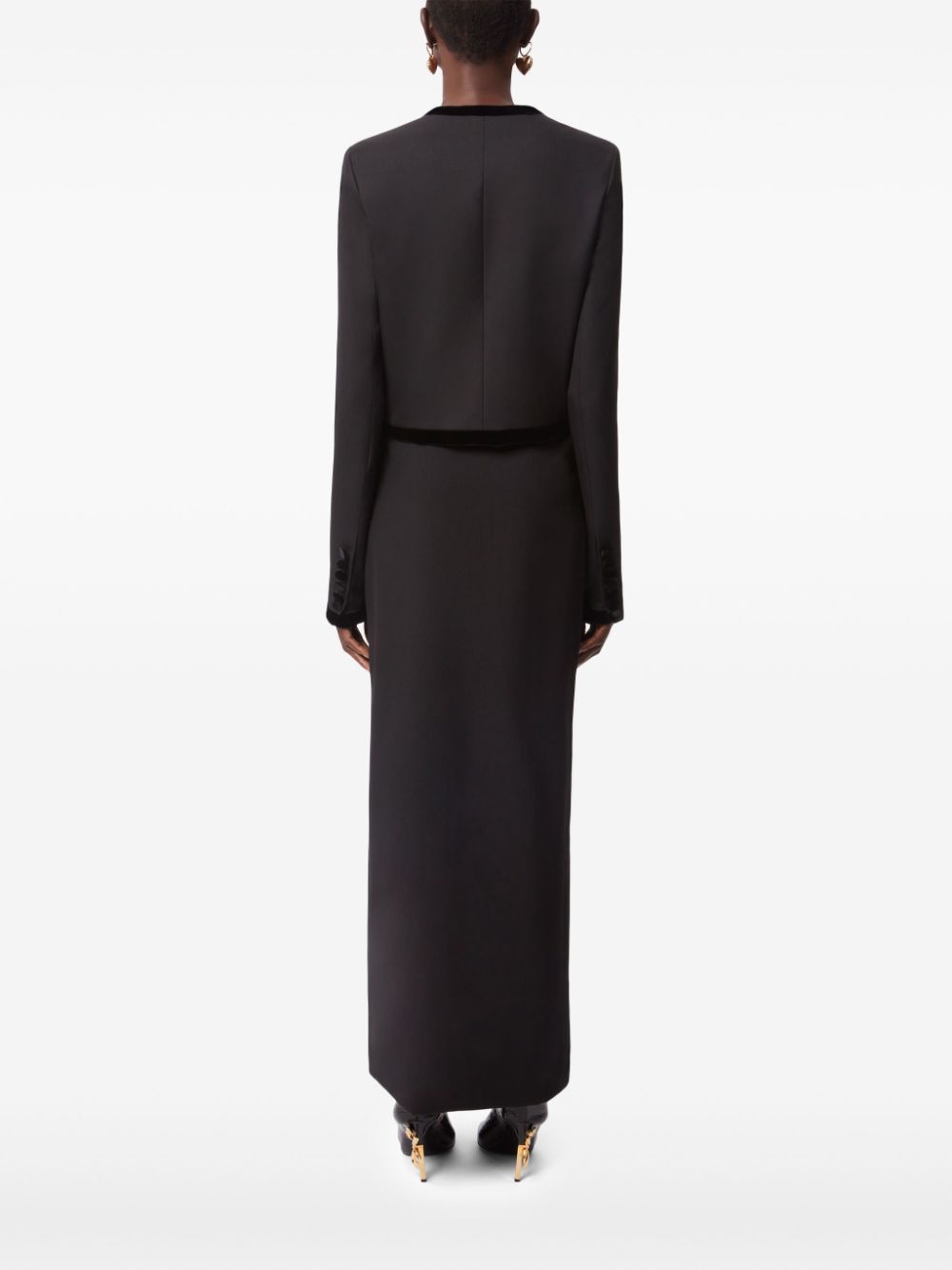 Nina Ricci Long Slit Wool Skirt Women