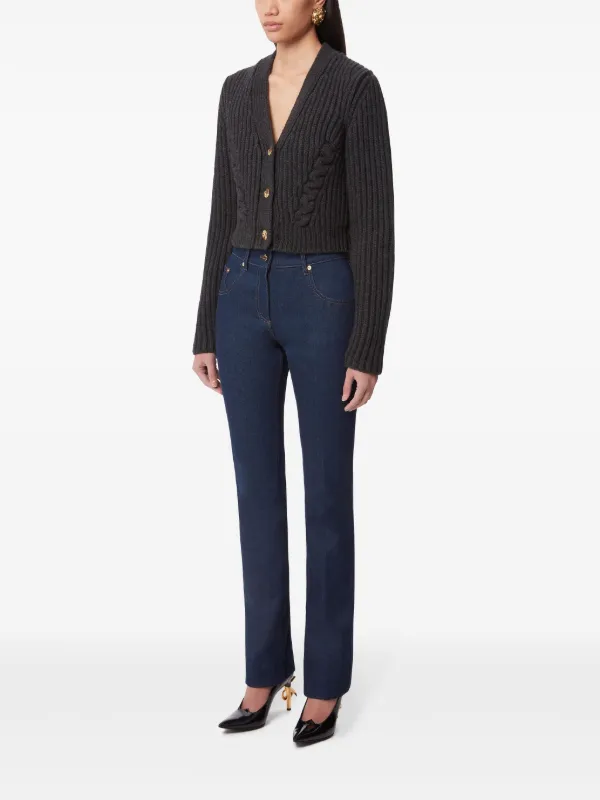 Nina Ricci V-neck Knit Cardigan | Grey | FARFETCH