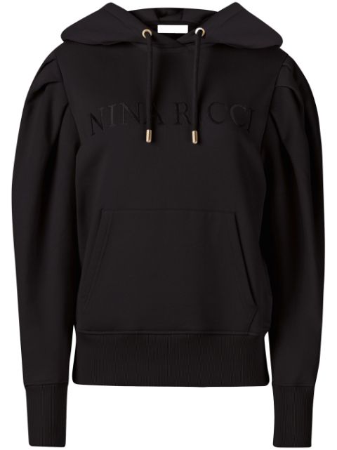 Nina Ricci hoodie con logo en relieve