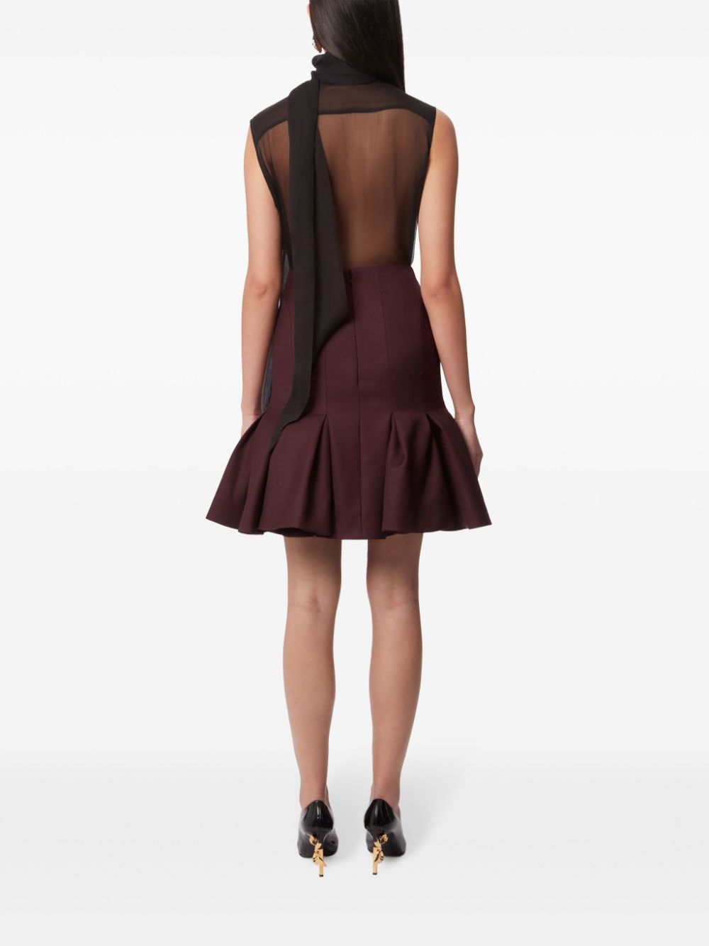 Nina Ricci Peplum Wool Skirt Women