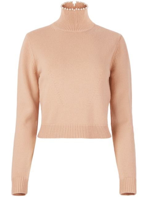 Nina Ricci bead-embellished wool-blend jumper Women