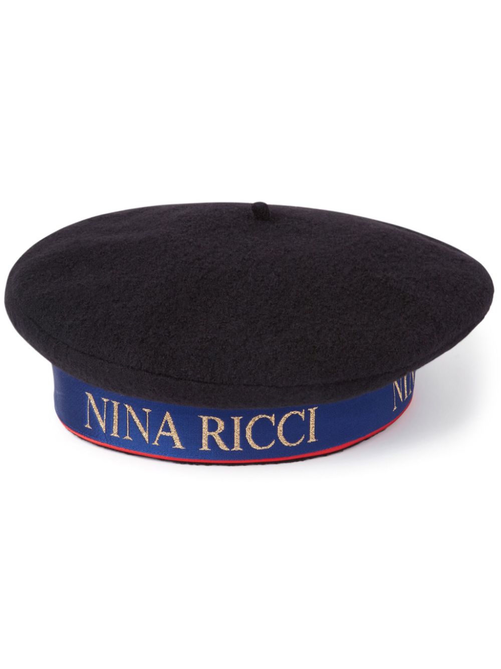 Nina Ricci Wollen baret met logo Zwart