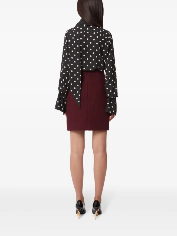 NINA RICCI ニナリッチ Tシャツ Polka dot tulle& jersey 945649 Polka dot tulle and jersey T-shirt in black - Nina Ricci