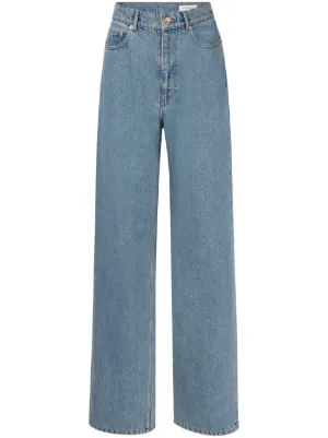 Nina Ricci>>ハイライズワイドレッグジーンズ WIDE-LEG HIGH-RISE FULL-LENGTH JEANS ワイドレッグハイライズ
