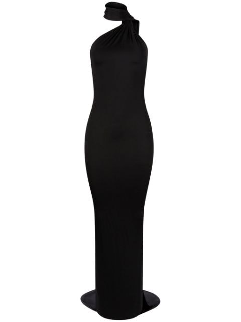 Nina Ricci scarf-detailing halterneck maxi dress