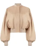 Nina Ricci balloon sleeves bomber jacket - Neutrals