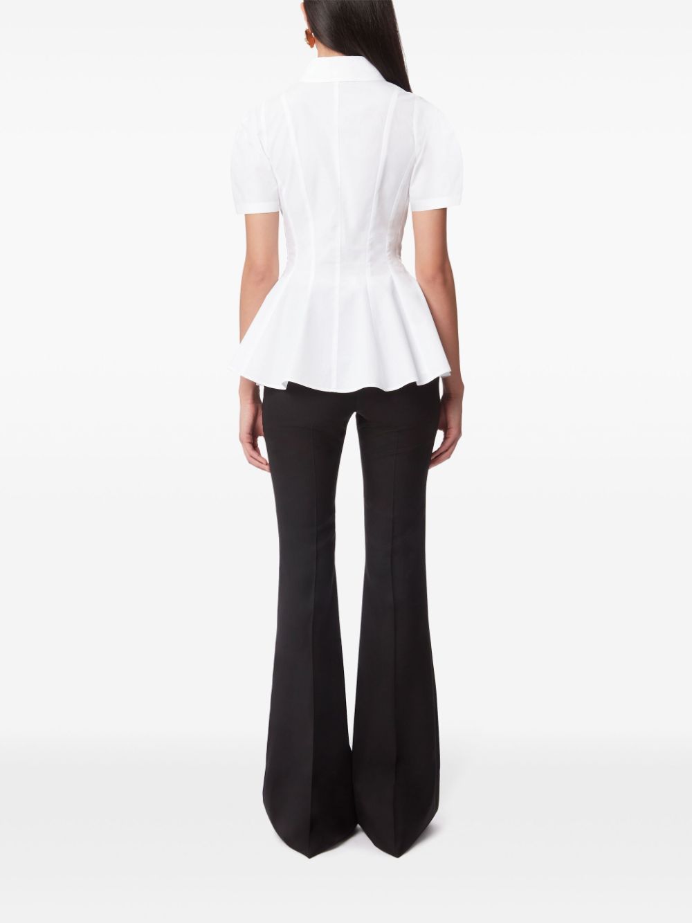 Shop Nina Ricci Poplin Cotton Shirt In White