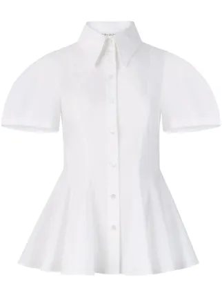 Nina Ricci Poplin Cotton Shirt | White | FARFETCH JO