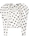 Nina Ricci polka-dot cocoon sleeves top - White