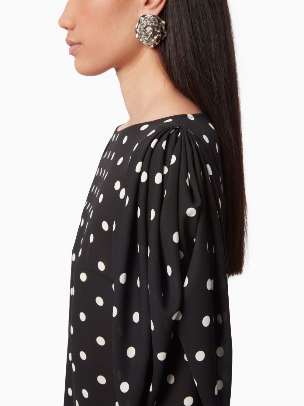 Nina Ricci polka-dot puff-sleeves blouse Women