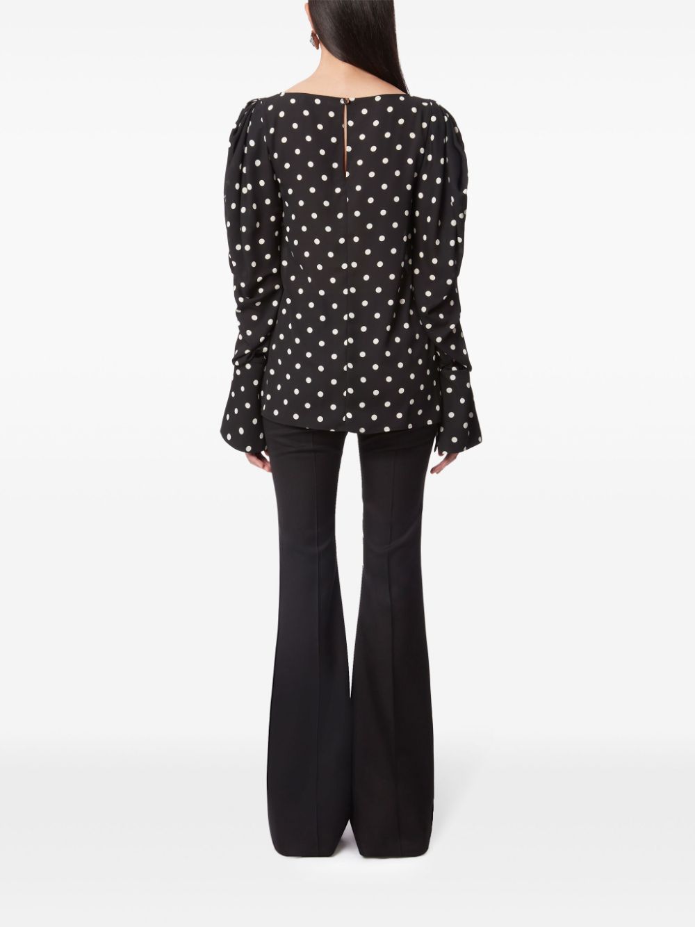 Nina Ricci polka-dot puff-sleeves blouse Women