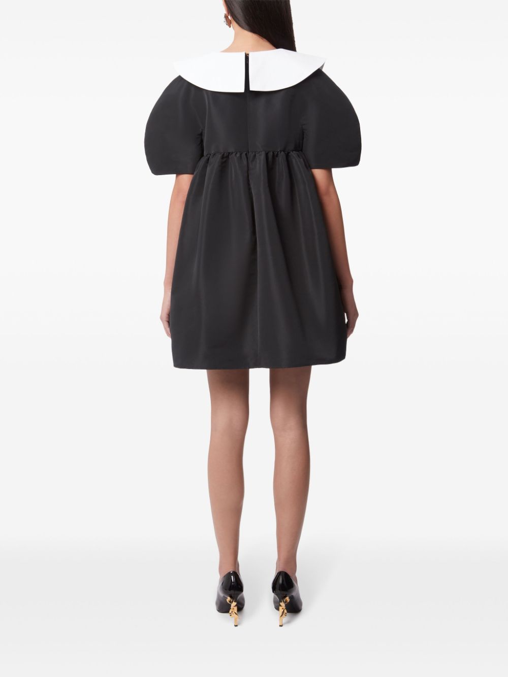 Nina Ricci contrasting-collar taffeta babydoll dress Women