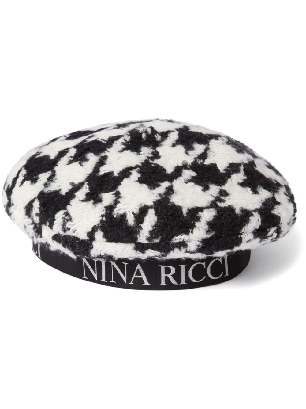 Nina Ricci logo wool beret - Schwarz