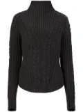 Nina Ricci cable-knit wool-blend jumper - Grey