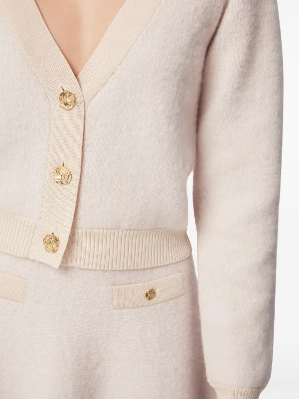 NINA RICCI ピンク Vネックカーディガン NINA RICCI ピンク Vネックカーディガン