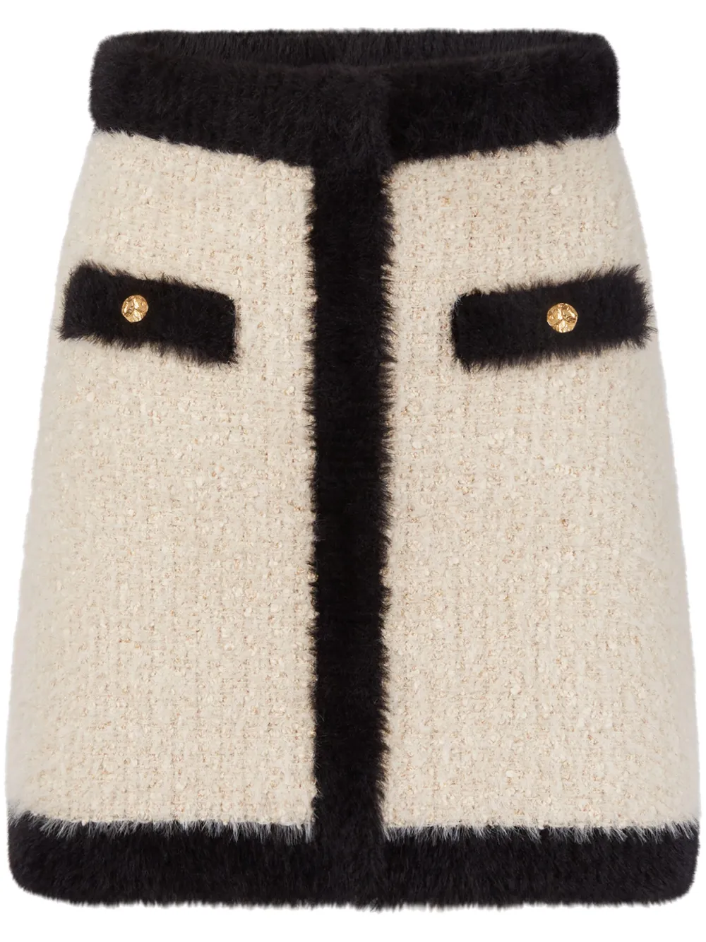 Nina Ricci Tweed mini-rok Beige