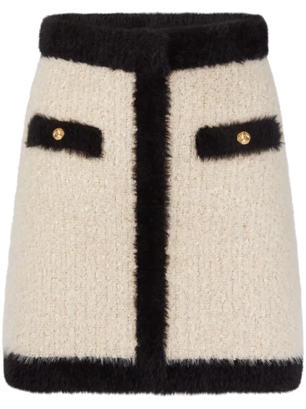 Nina Ricci Tweed Mini Skirt in Neutrals