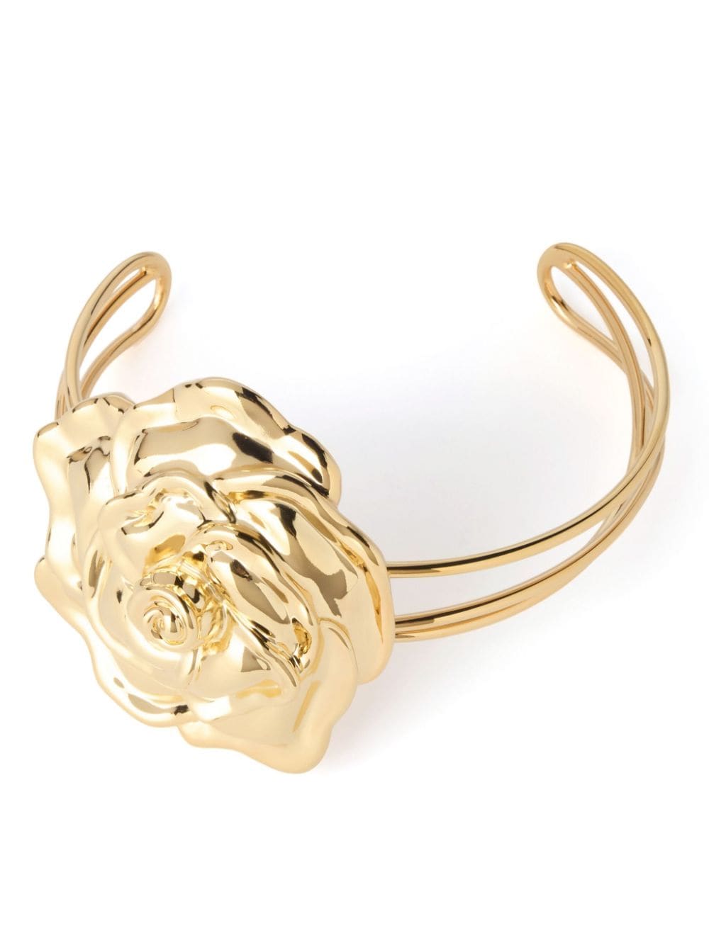 Shop Nina Ricci Rose Choker Necklace In Gold