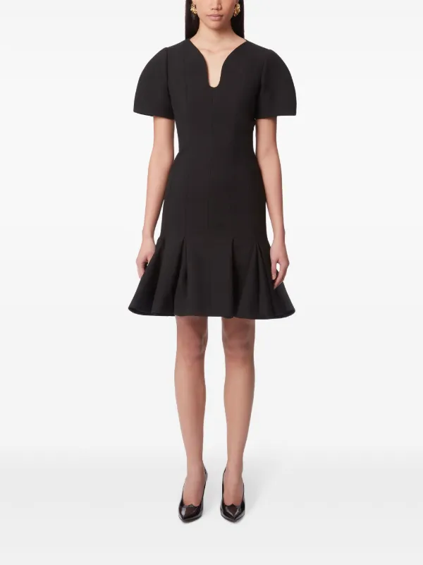 関税,送料無料 Nina Ricci ペプラムドレスワンピース Nina Ricci ペプラムヘム ドレス | ブラック | FARFETCH JP
