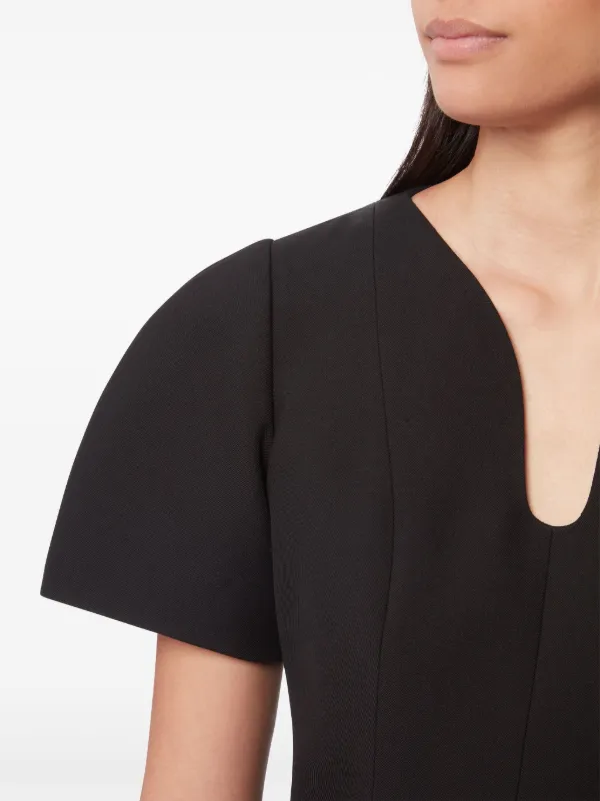 関税,送料無料 Nina Ricci ペプラムドレスワンピース Nina Ricci ペプラムヘム ドレス | ブラック | FARFETCH JP