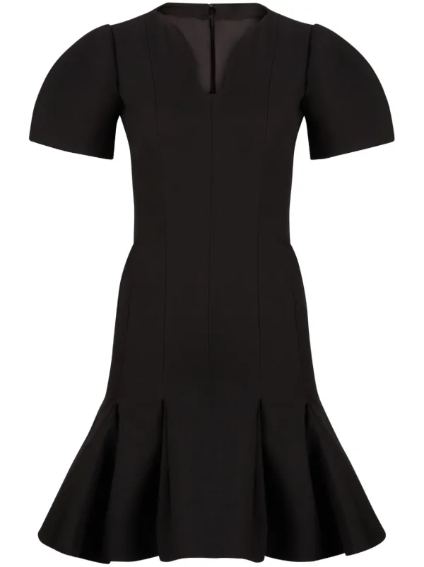 関税,送料無料 Nina Ricci ペプラムドレスワンピース Nina Ricci ぺプラム ドレス | ブラック | FARFETCH JP