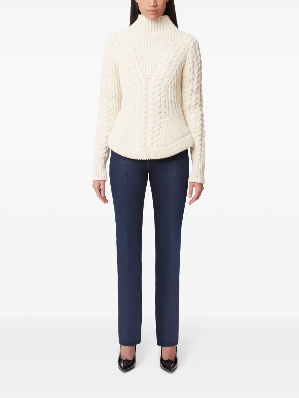 Nina Ricci Kabelgebreide trui - Beige