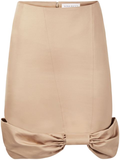 Nina Ricci Bow Peplum Mid Skirt Women