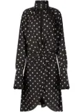 Nina Ricci polka-dot print midi dress - Black