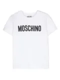 Moschino Kids logo-print jersey T-shirt - White