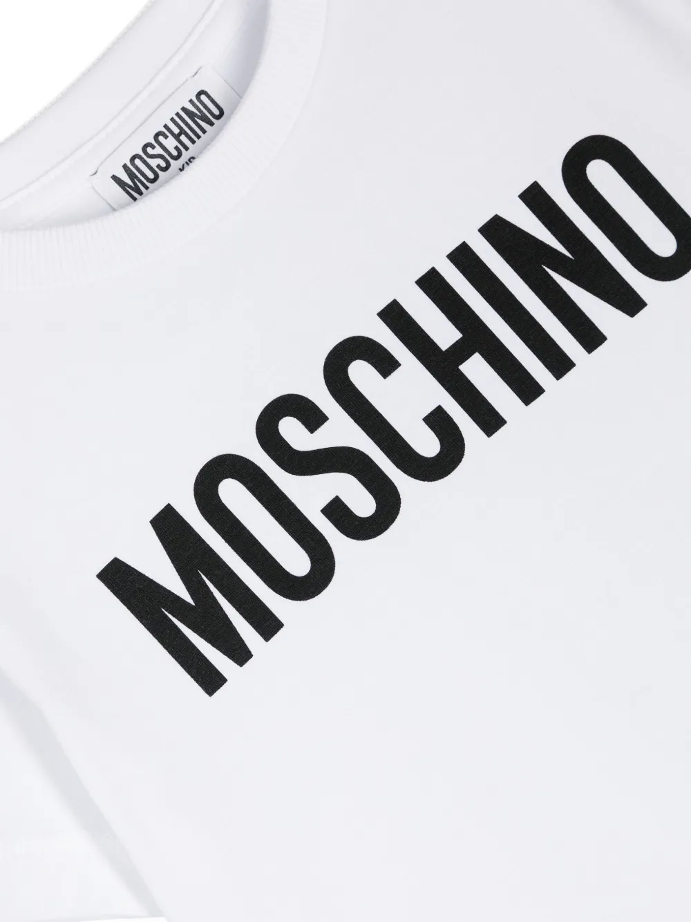Moschino Kids T-shirt met logoprint Wit