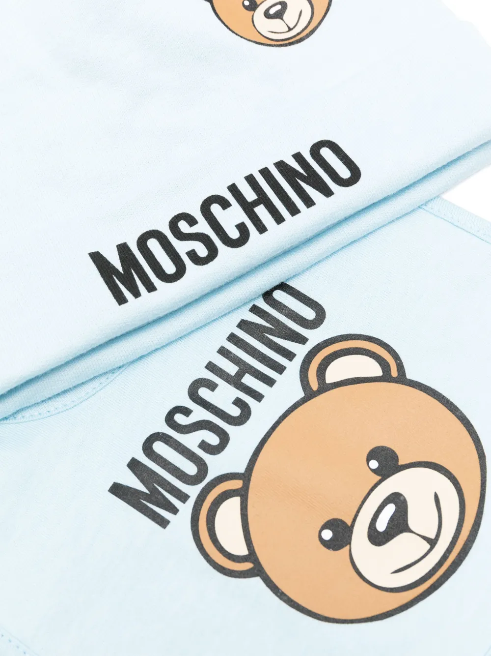 Moschino Kids Muts met teddybeerprint - Blauw
