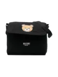 Moschino Kids Teddy Bear-print changing mat and bag set - Black