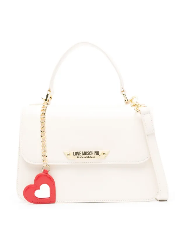 Love Moschino logo-plaque Tote Bag White FARFETCH JO