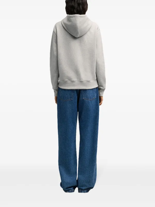 AMI Paris Ami De Coeur zip-up Hoodie | Grey | FARFETCH JO