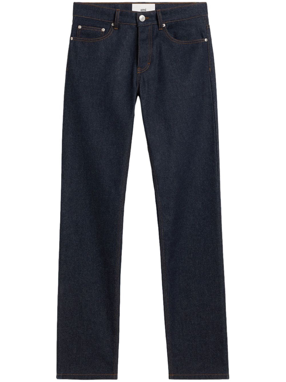 Shop Ami Alexandre Mattiussi Classic Fit Cotton Jeans In Blau