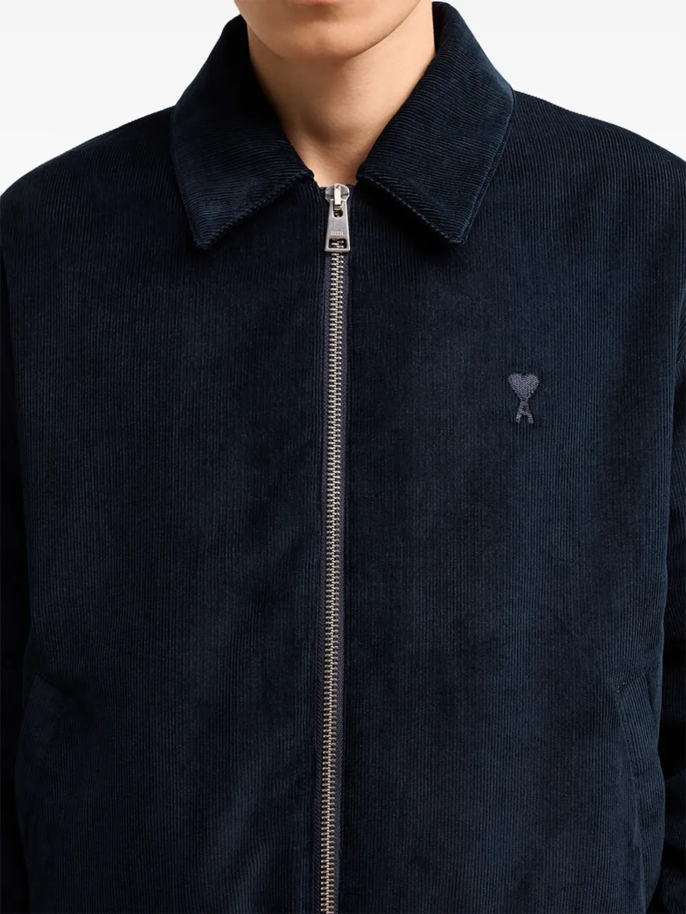 AMI Paris Ami De Coeur ボンバージャケット | ブルー | FARFETCH JP