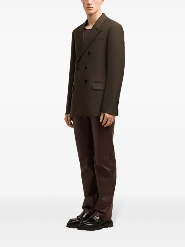 【関税&送料込】Ami Paris Powder Double-Breasted Jacket AMI PARIS Double-breasted twill blazer | NET-A-PORTER