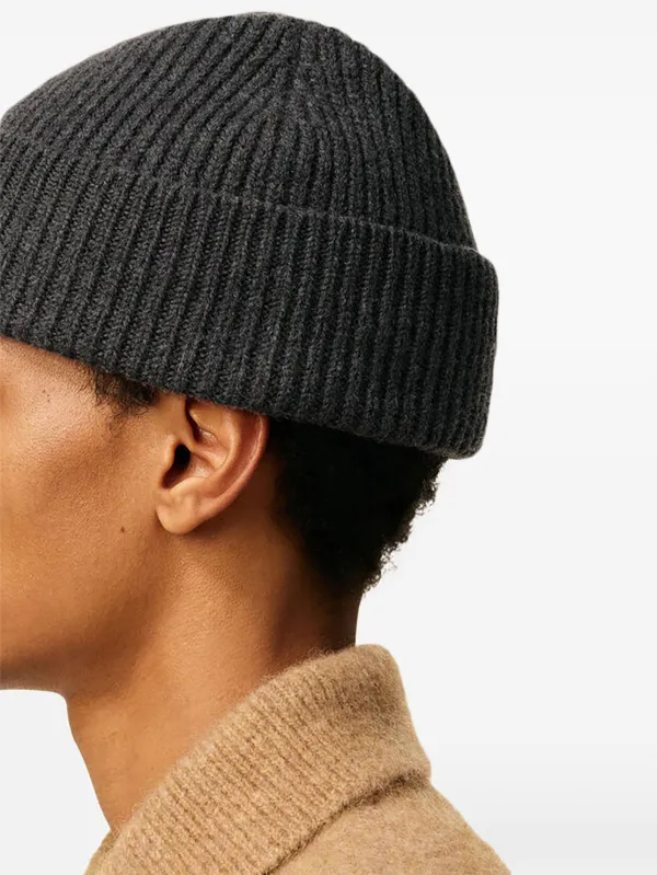 AMI Paris Ami De Coeur Wool Beanie | Grey | FARFETCH TW