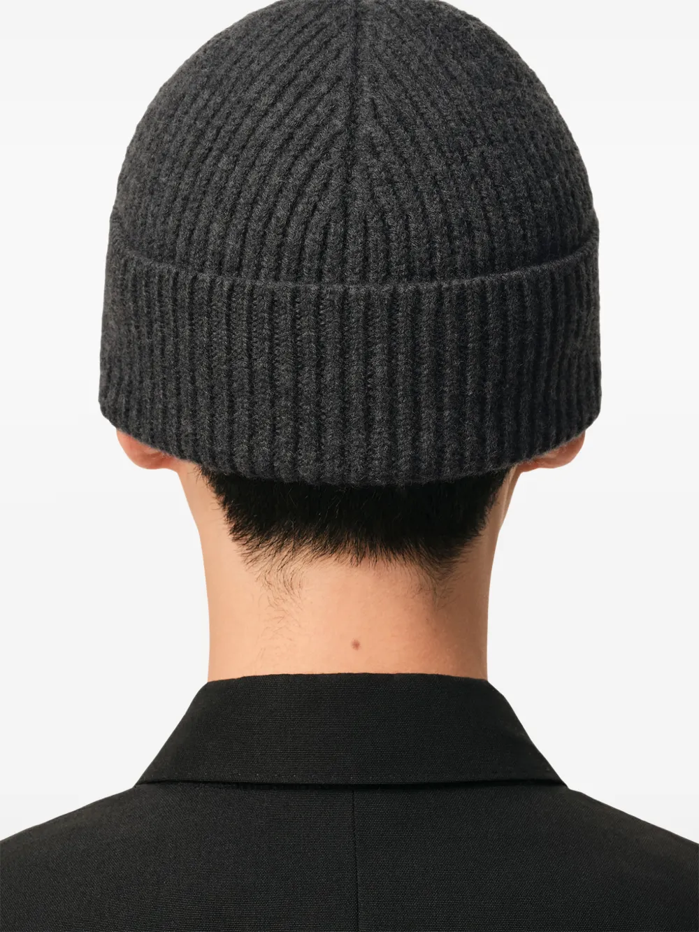  Ami Paris Ami De Coeur Wool Beanie - Grey 