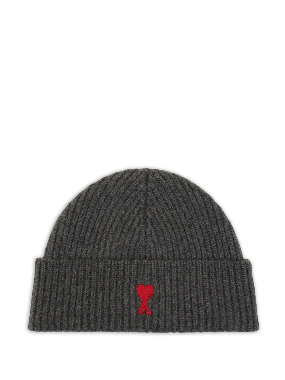 AMI Paris logo-embroidered wool beanie - Grigio