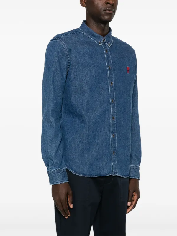 Ami denim shirt clearance