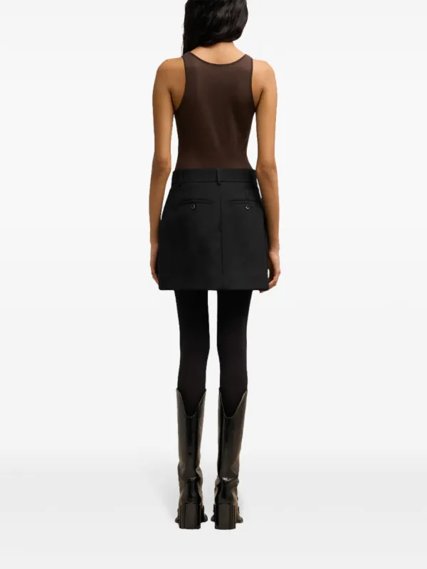 【関税込み】AMI Paris ブラック アジャスター ミニスカート AMI Paris ミニスカート | ブラック | FARFETCH JP