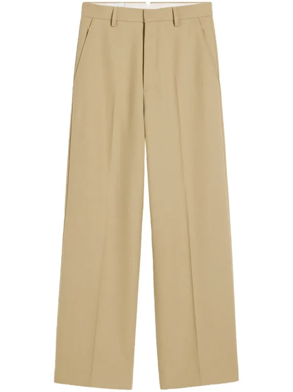 Ami Paris Large Fit Trousers in Neutrals