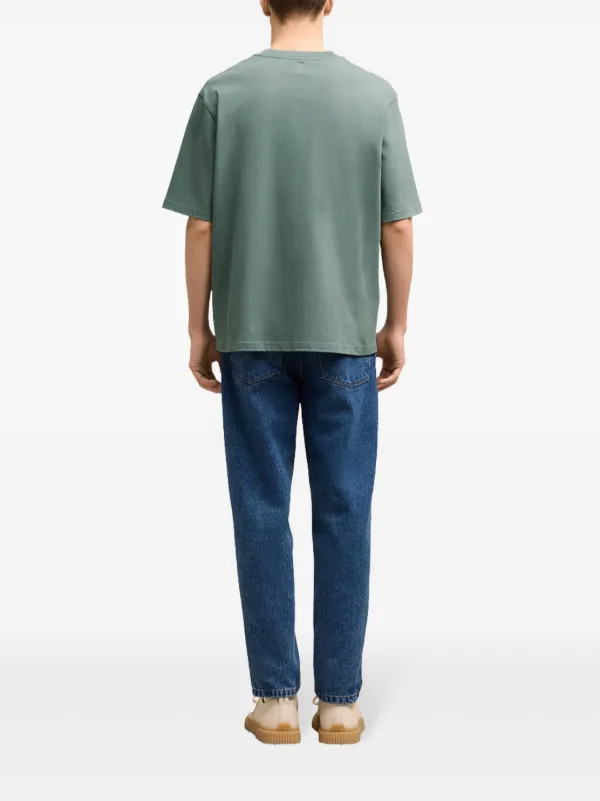 AMI Paris logo-print T-shirt | Green | FARFETCH JO