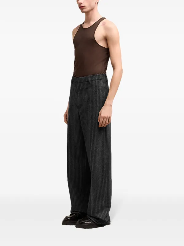 パンツ AMI PARIS PANTS (FTR419VI0007 351) BLACK OLIVE Straight Fit Trousers | AMI PARIS